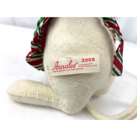 VTG Peppermint Mouse Chef AnnaLee Mobilitee Plush Doll 2005 Holiday Christmas - Picture 7 of 14